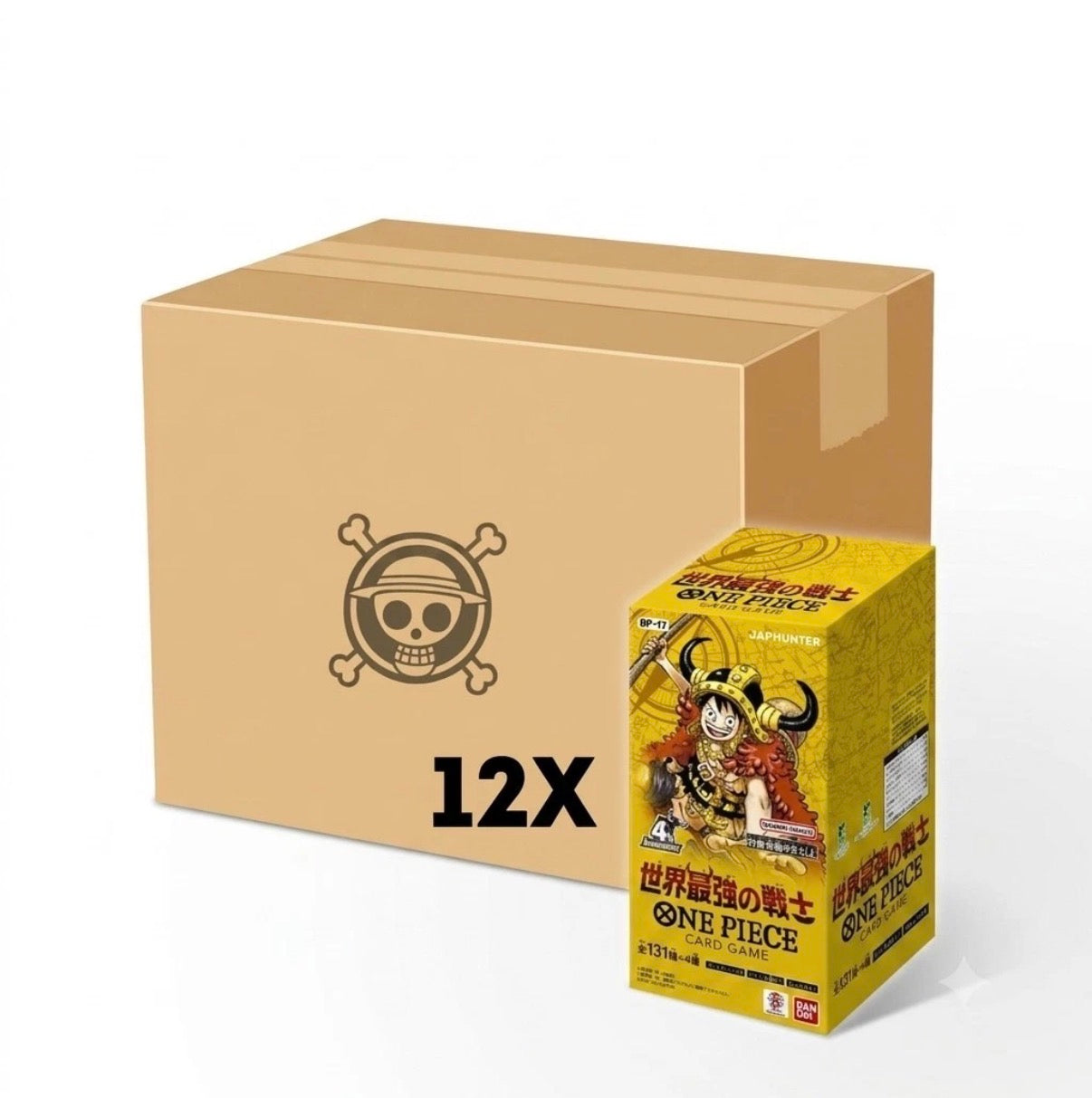 One Piece Card Game OP-17 “The Strongest Warrior” Japanese Booster Box Sealed Case of 12 Boxes
