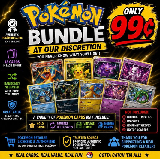 Pokemon Card Bundle 12 Authentic Cards Vintage Modern Holo TCG Random Lot