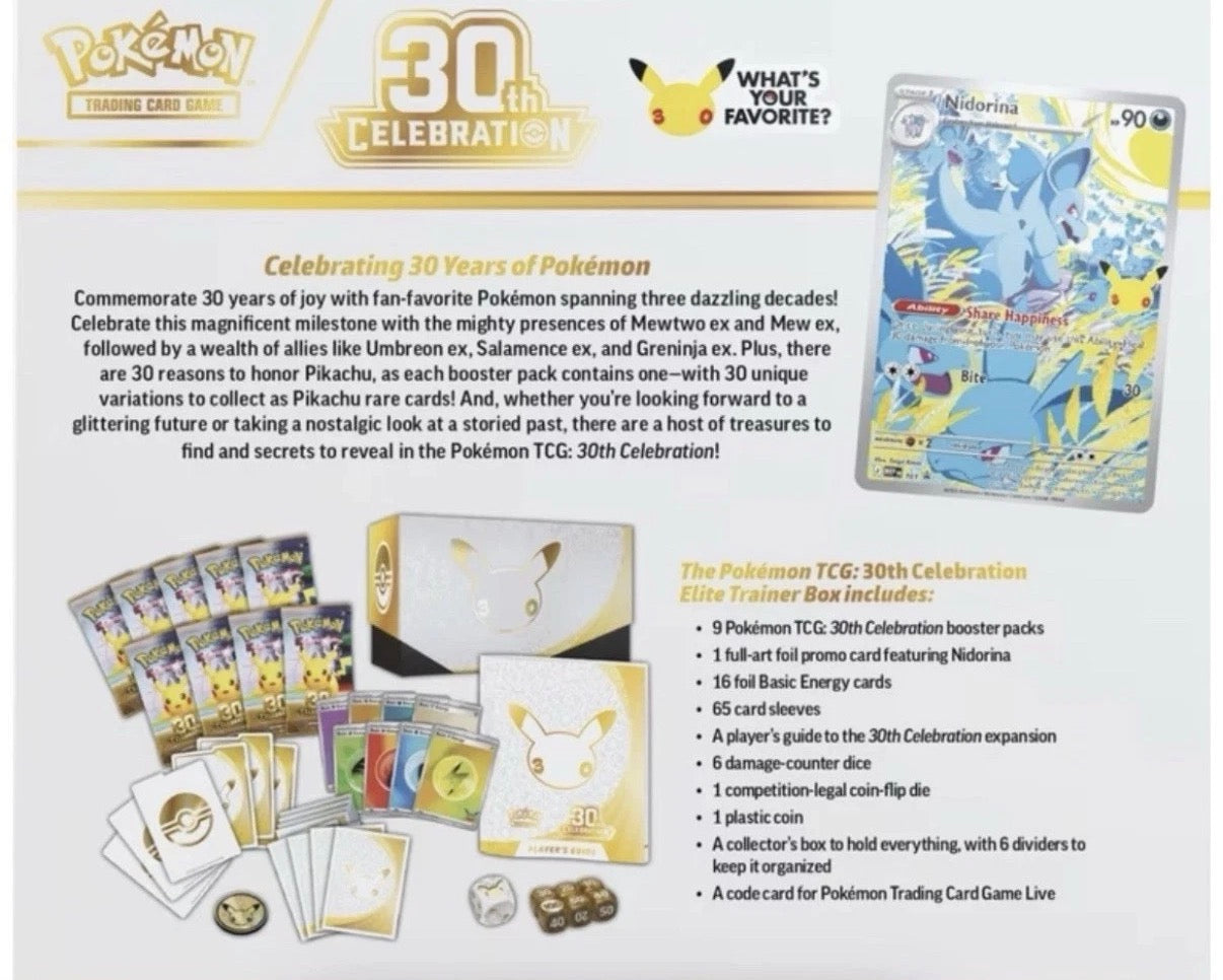 Pokémon TCG: 30th Anniversary Celebrations ETB